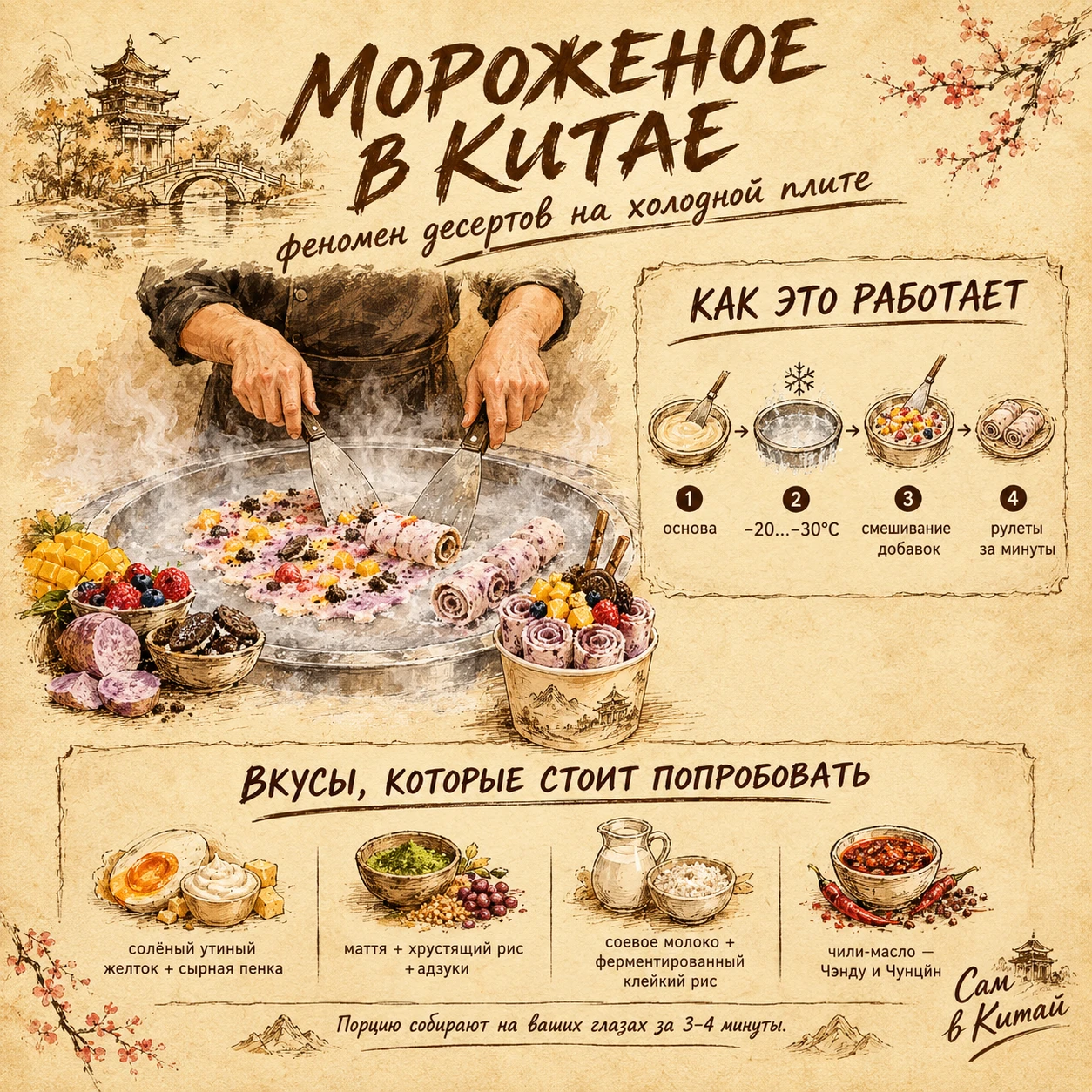 Мороженое в Китае: феномен десертов на холодной плите