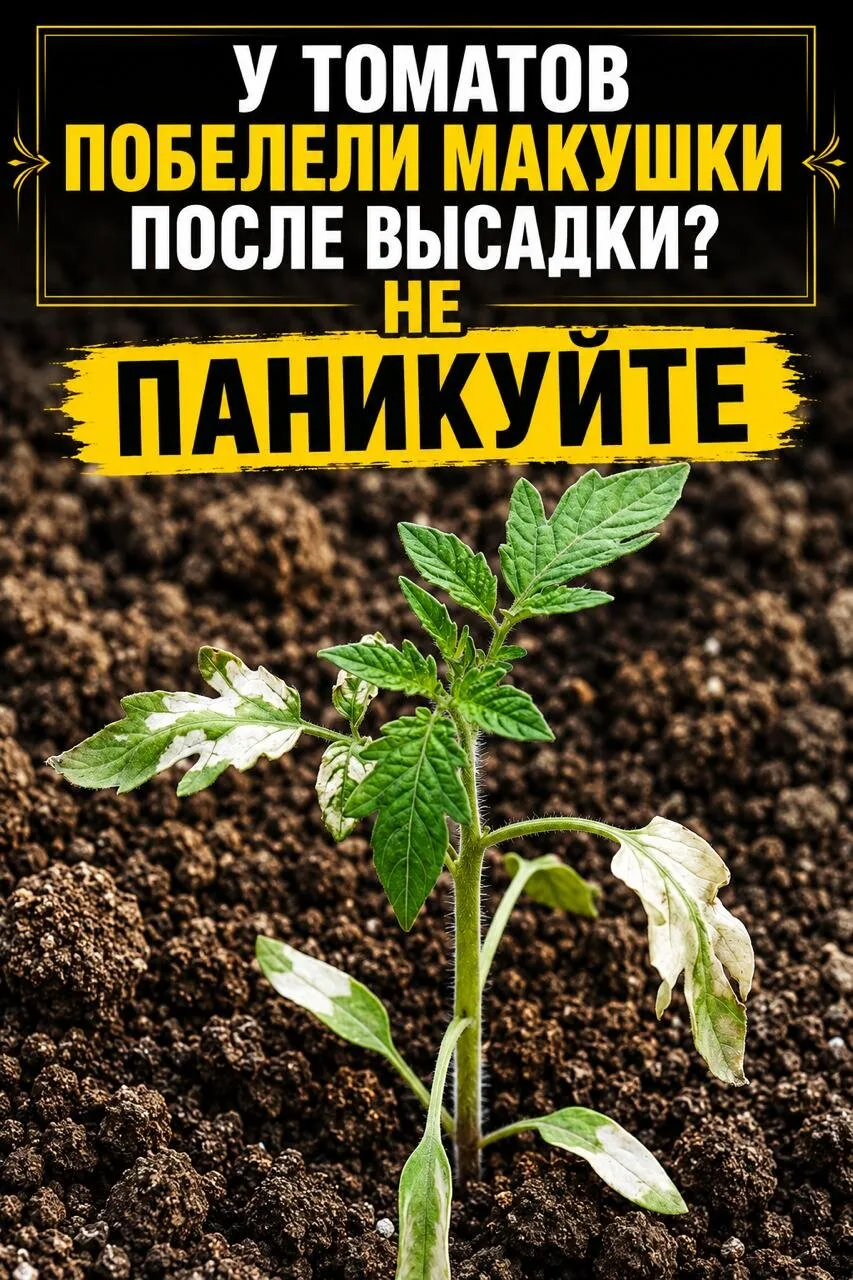 БЕЛЫЕ МАКУШКИ У ТОМАТОВ ПОСЛЕ ВЫСАДКИ: ЧТО ДЕЛАЮ Я