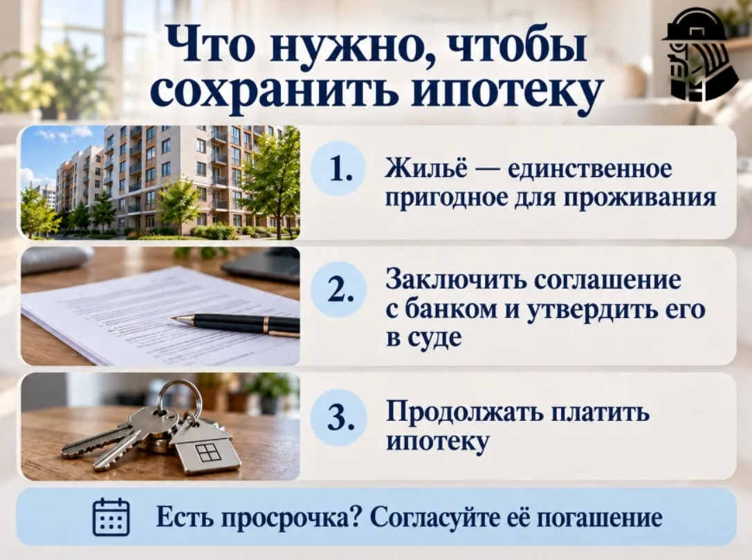 Как сохранить ипотечное жильё при банкротстве в 2026 году