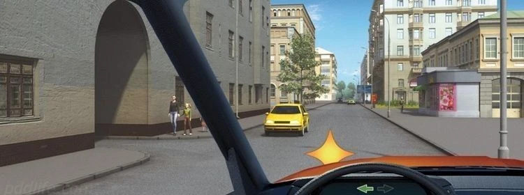💡 Кому Вы должны уступить дорогу при повороте во двор?