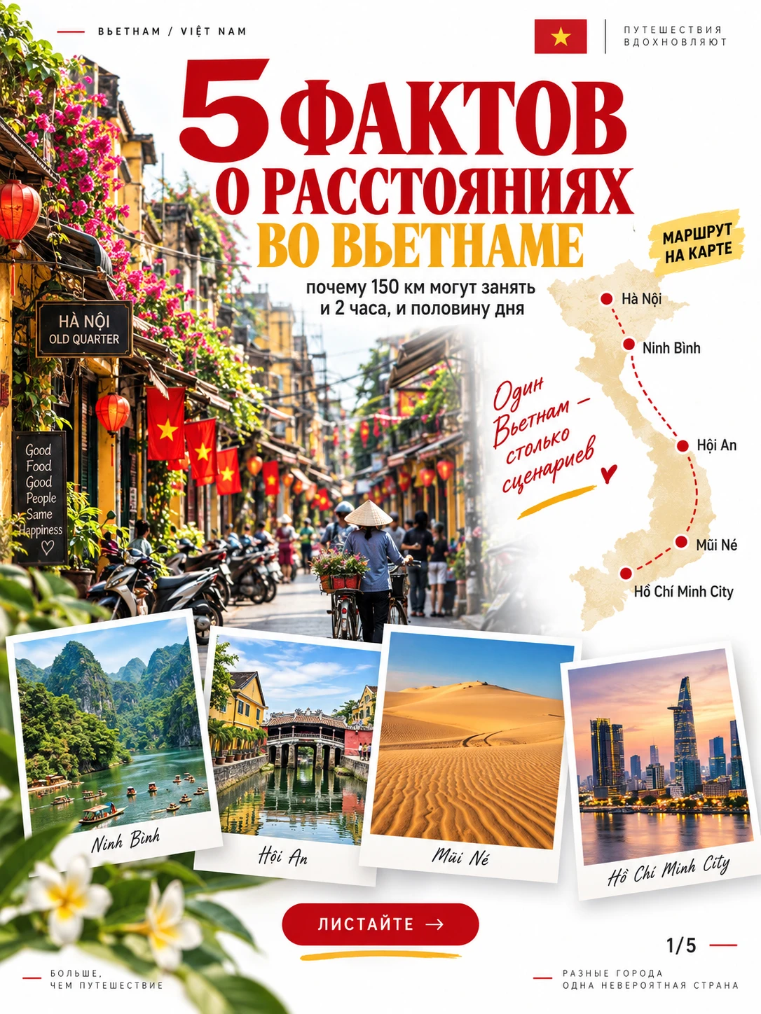 🇻🇳 5 фактов о расстояниях во Вьетнаме: почему 150 км могут занять и 2 часа, и половин...