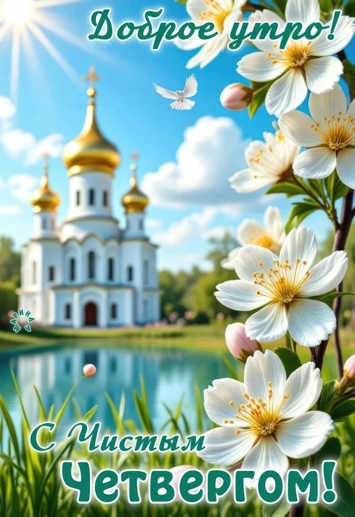 Доброе утро друзья. С Чистым четвергом Вас. Время печь куличи и красить яйца. 🌿