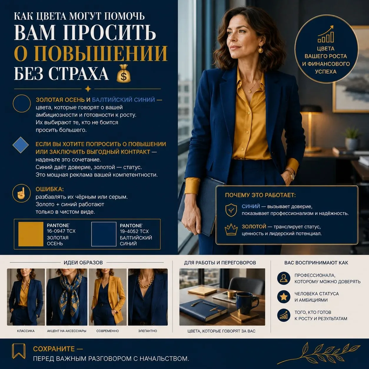 Как цвета могут помочь вам просить о повышении без страха. 💰💙