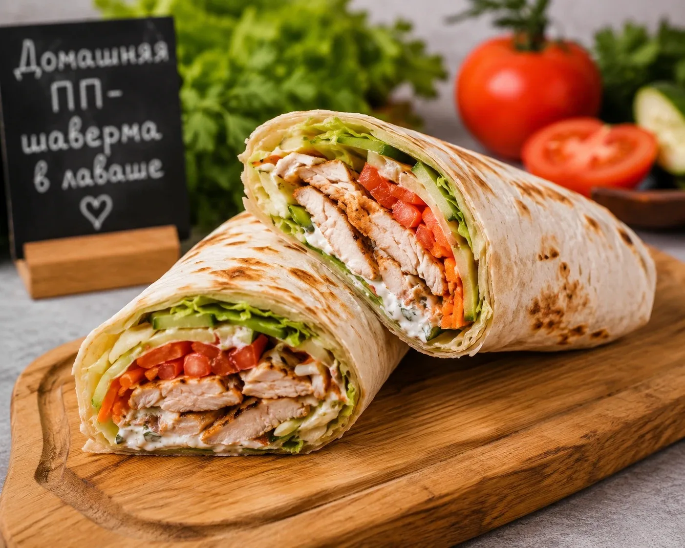 🌯 ПП ПЕРЕКУС — ДОМАШНЯЯ ШАВЕРМА С КУРИЦЕЙ И ОВОЩАМИ