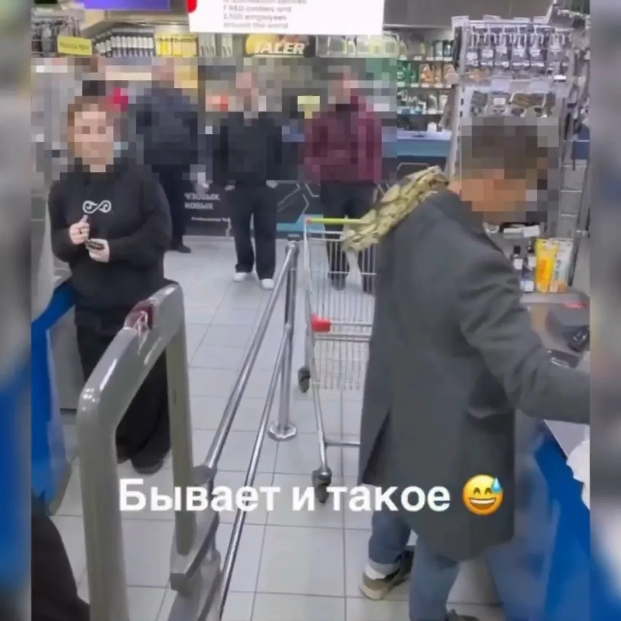 Москвич достал своего удава прямо в магазине на Каширском шоссе 😁