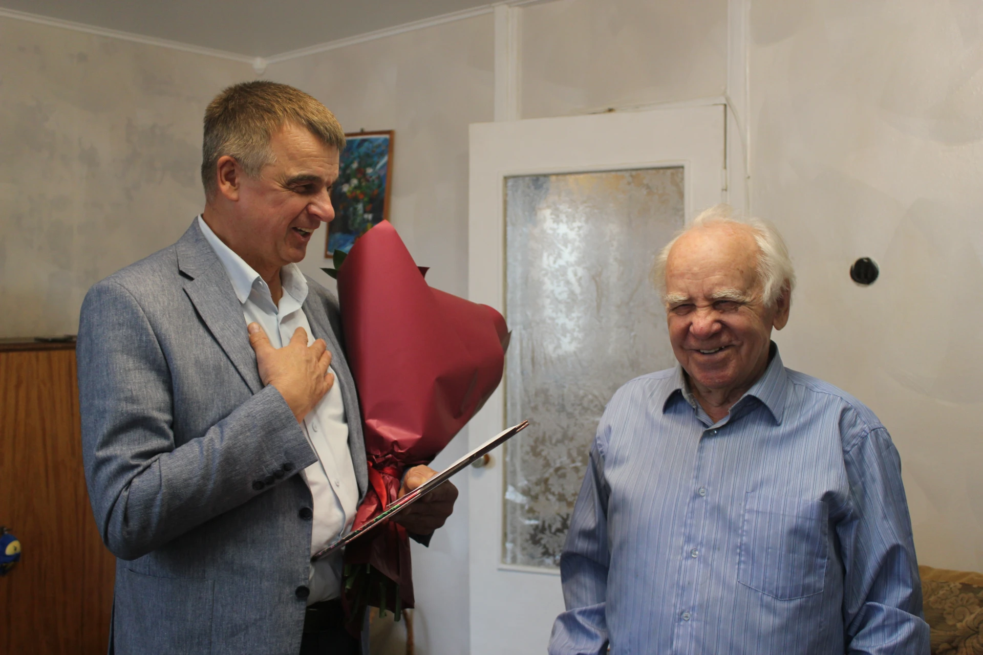 🎉95 лет исполнилось жителю Калининского района, труженику тыла Ивану Архиповичу Лотову!
