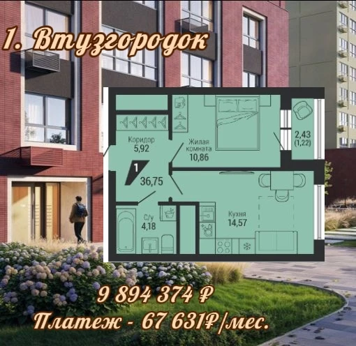 Подобрала варианты в разных районах города, где можно купить квартиру по субсидированно...