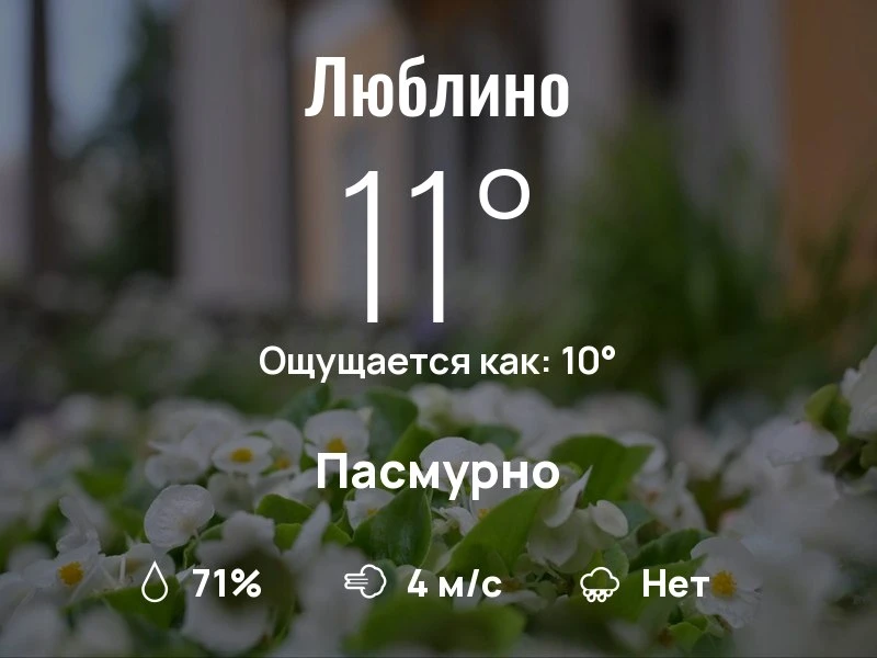 Что с погодой в Люблино?