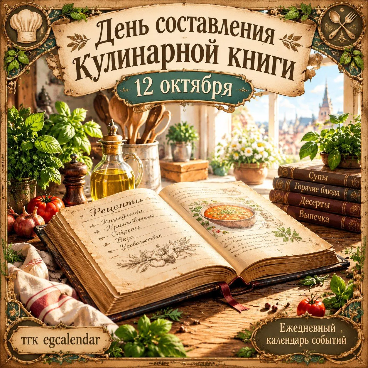 День составления кулинарной книги — это один из самых теплых, душевных и домашних празд...