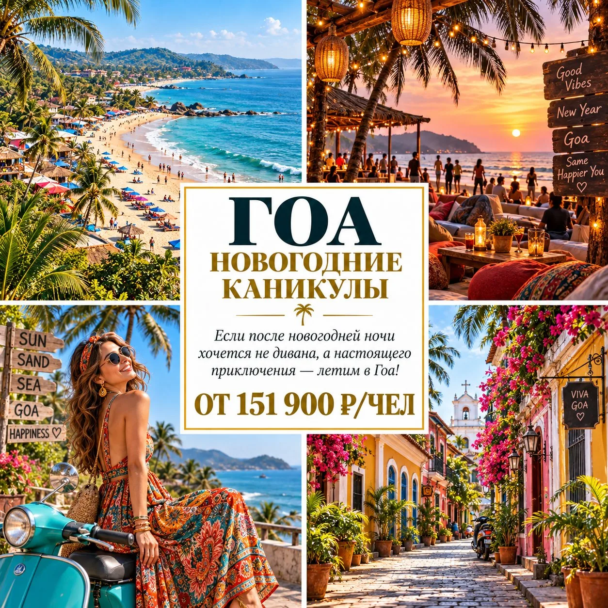 🎉 ОТ 151 900 Р/ЧЕЛ — САМЫЕ ВЕСЕЛЫЕ НОВОГОДНИЕ КАНИКУЛЫ В ГОА! 🇮🇳