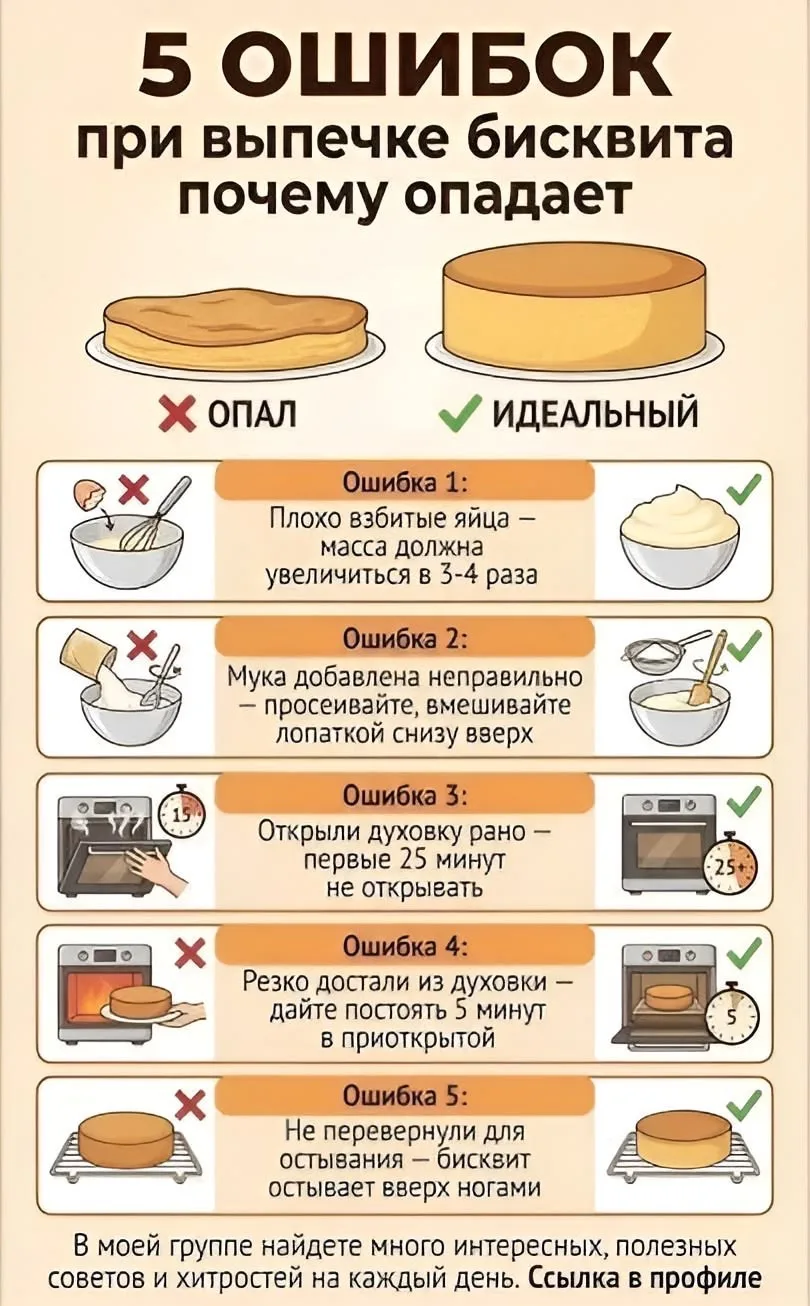 🍰 Классический бисквит — пышный и воздушный ☁️✨