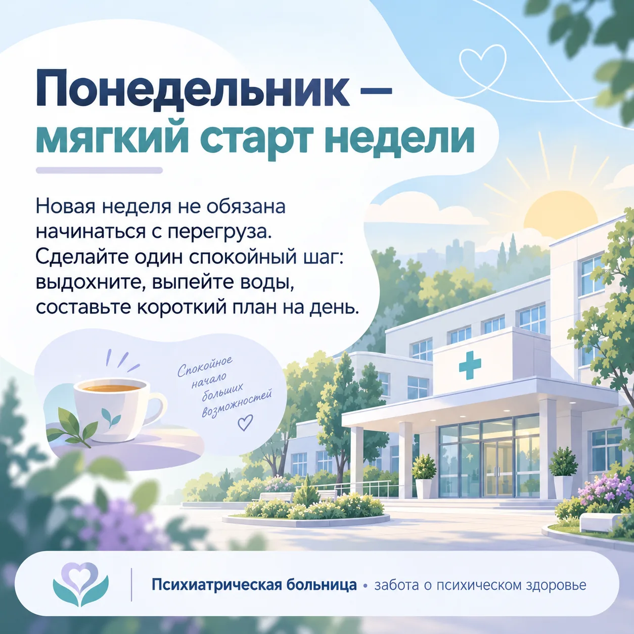«Понедельник — мягкий старт недели»