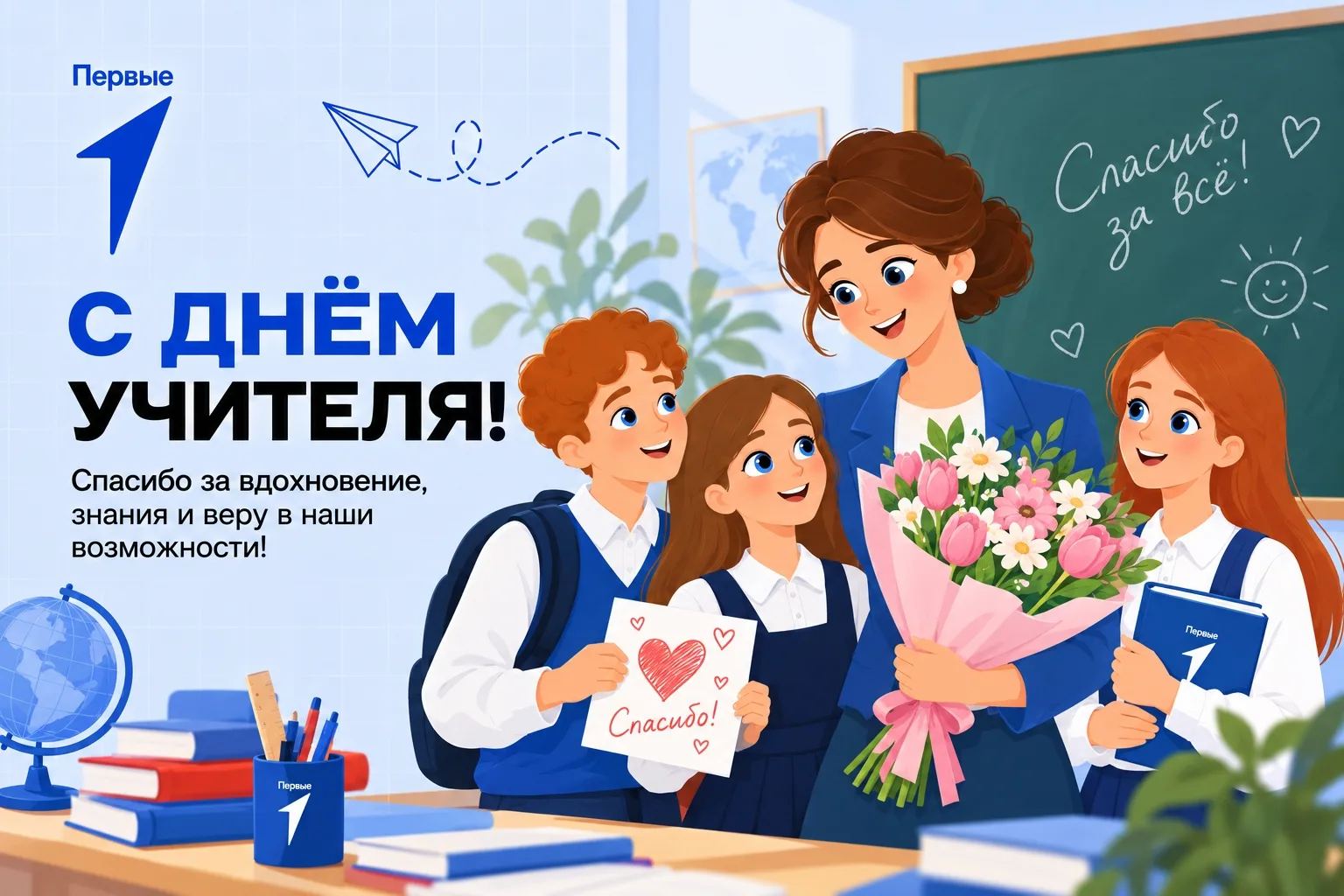 🌟Первые поздравляют! С Днём учителя!🌟