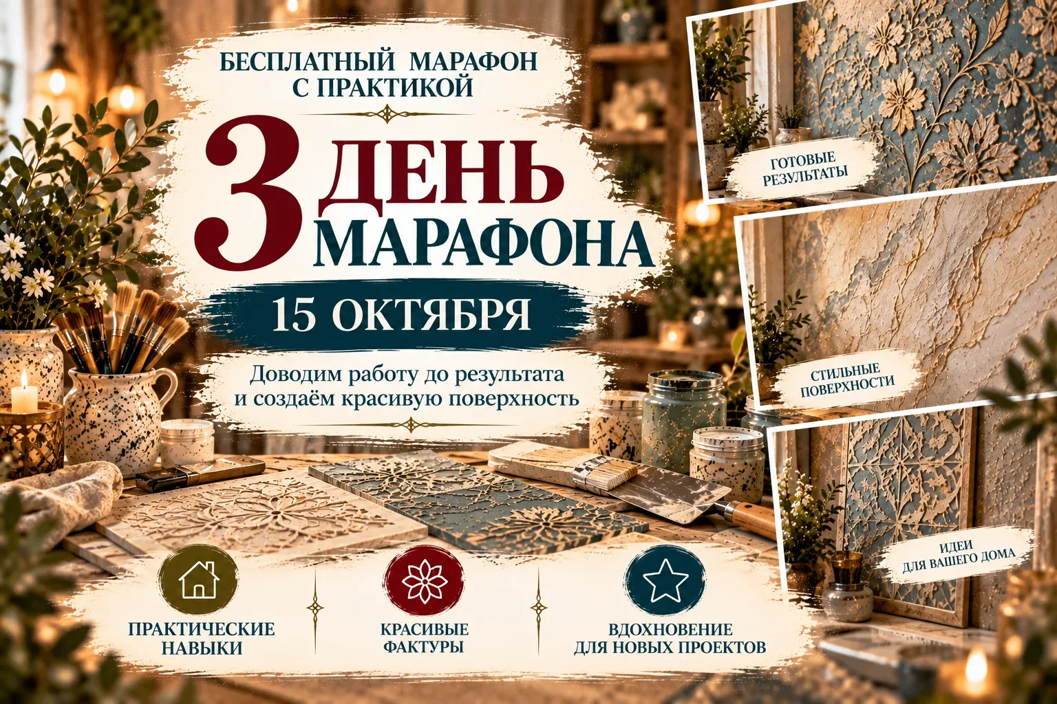 🎨 Сегодня третий, заключительный день нашего творческого марафона! ❤️