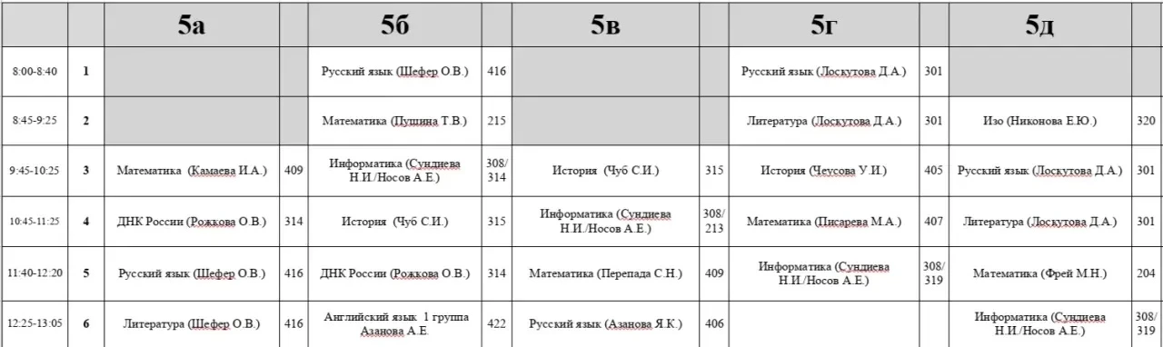 Расписание на СРЕДУ ‼️