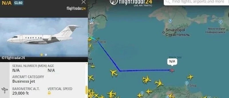 ✈️ Над Чёрным морем снова кружит самолёт-разведчик НАТО.