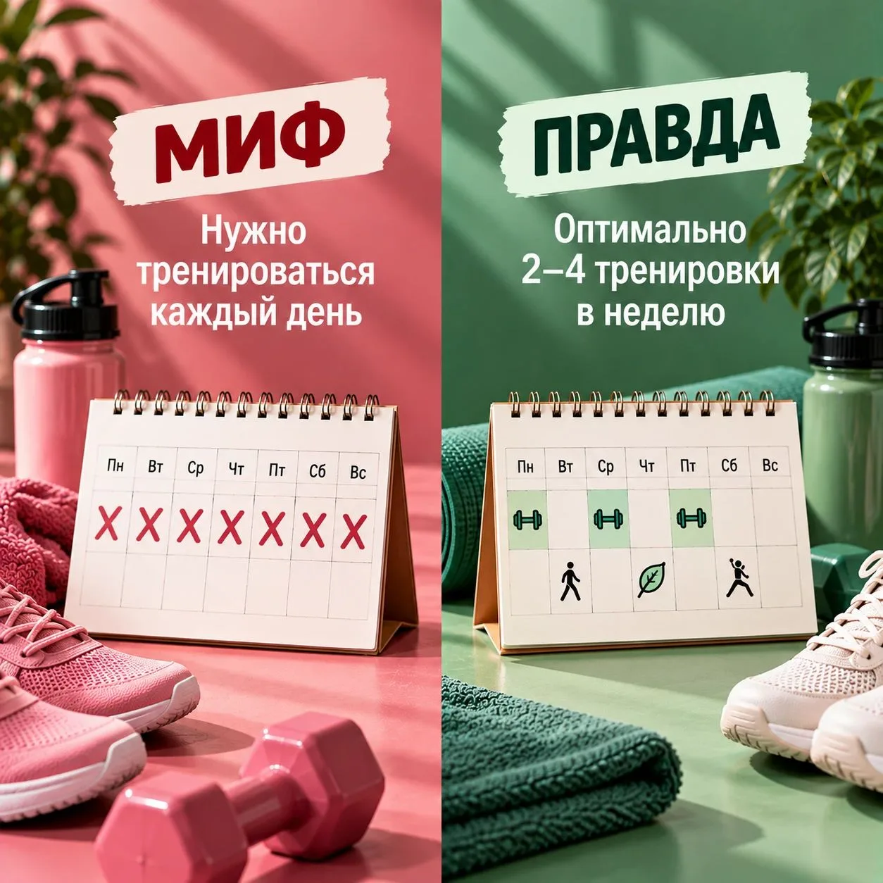 Нужно ли тренироваться каждый день? 🏃‍♀️