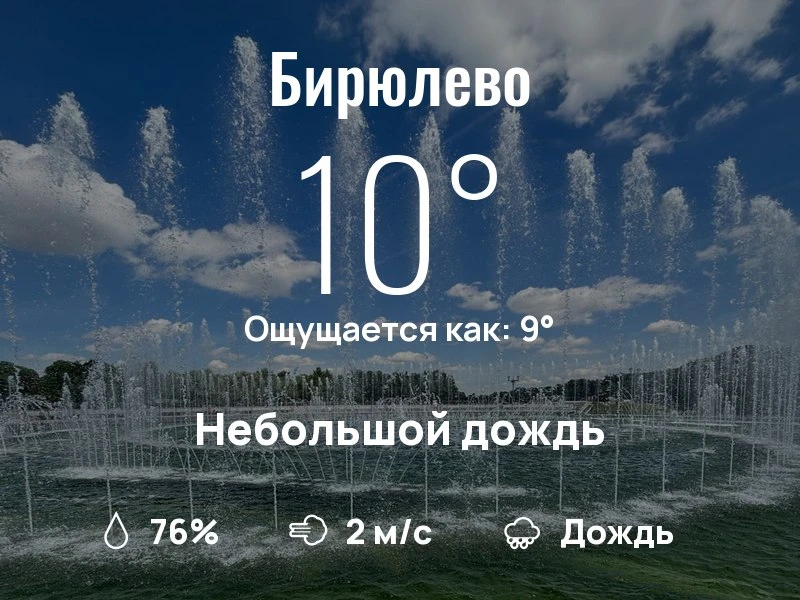 Что с погодой в Бирюлево?