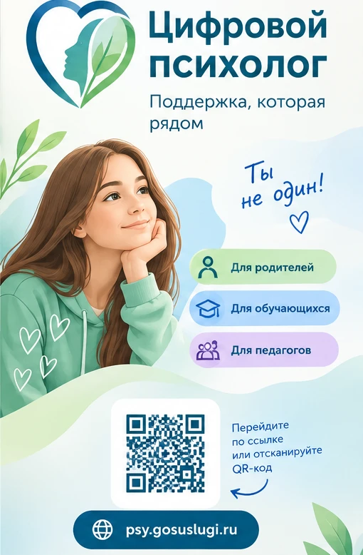 Информирование о начале работы цифрового образовательного сервиса «Цифровой психолог»