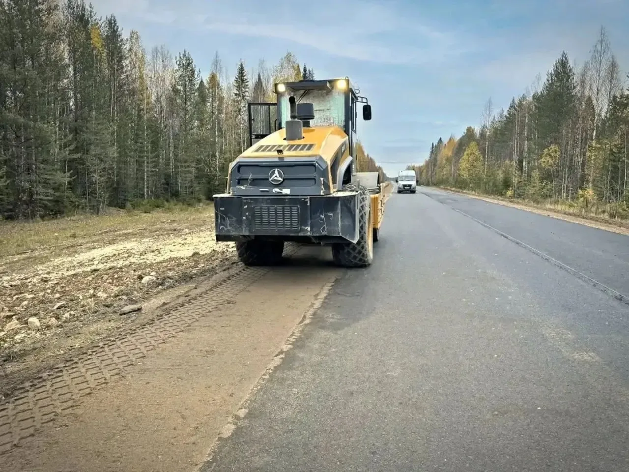 🚧 Ремонт дороги Обозерская — Щукозерье в Плесецком округе идёт по графику.