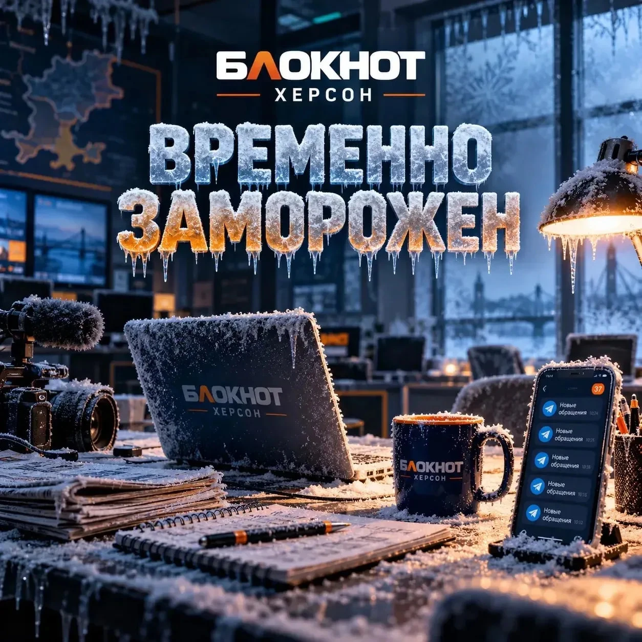 В связи с финансовыми трудностями, возникшими у предприятия, проект «Блокнот Херсон» вр...