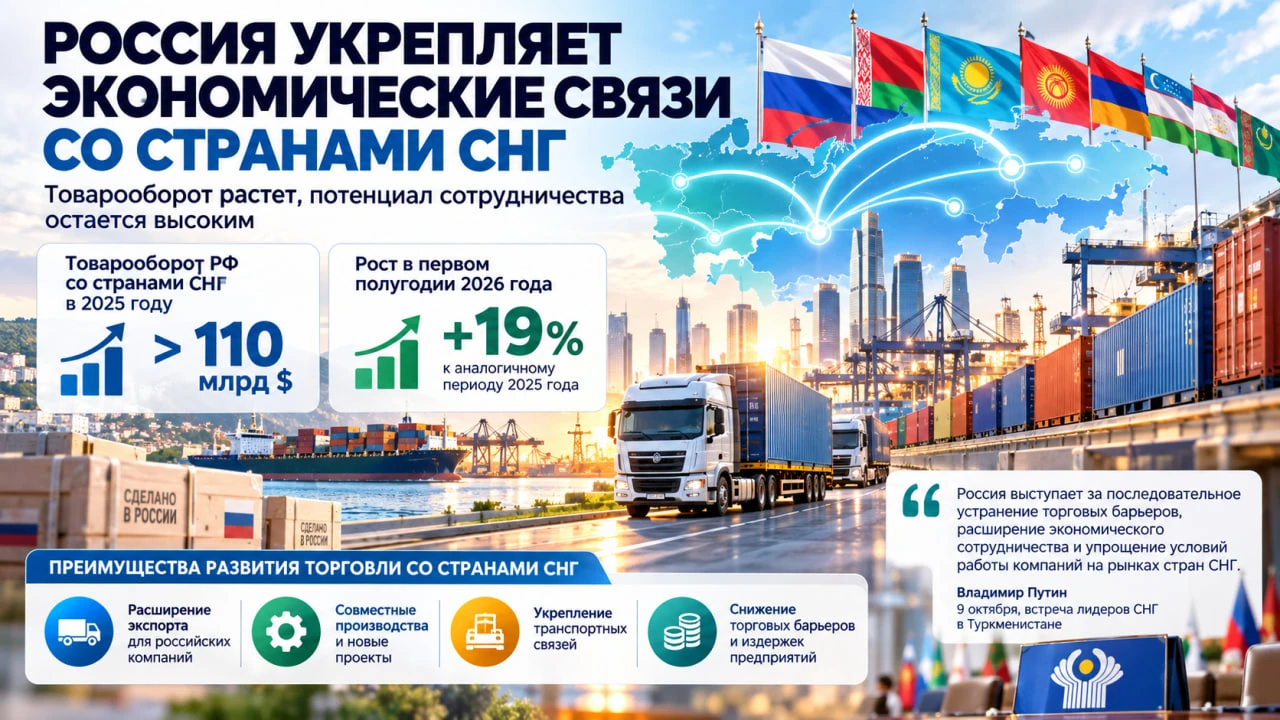 Экономические связи России с ближайшими соседями продолжают укрепляться. По итогам 2025...