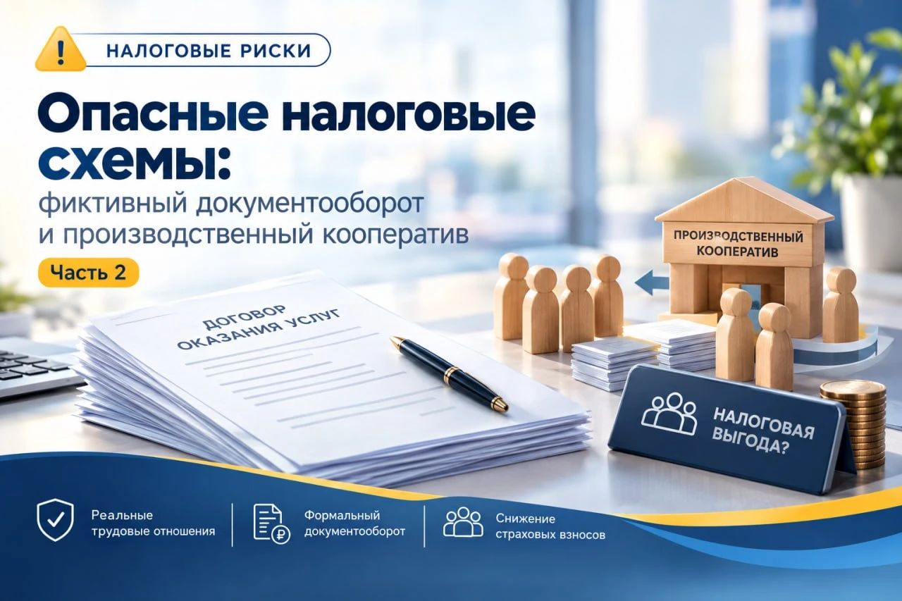 Опасные налоговые схемы: фиктивный документооборот и производственный кооператив Часть 2