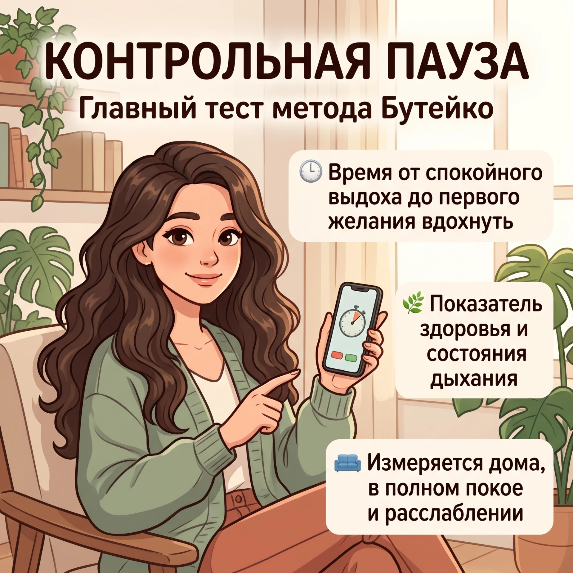 выдоха до первого отчётливого желания вдохнуть. Результат записывают в секундах.