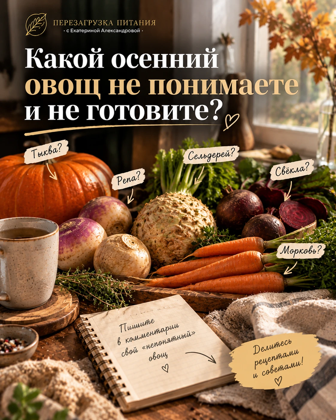 Какой осенний овощ не понимаете и не готовите?