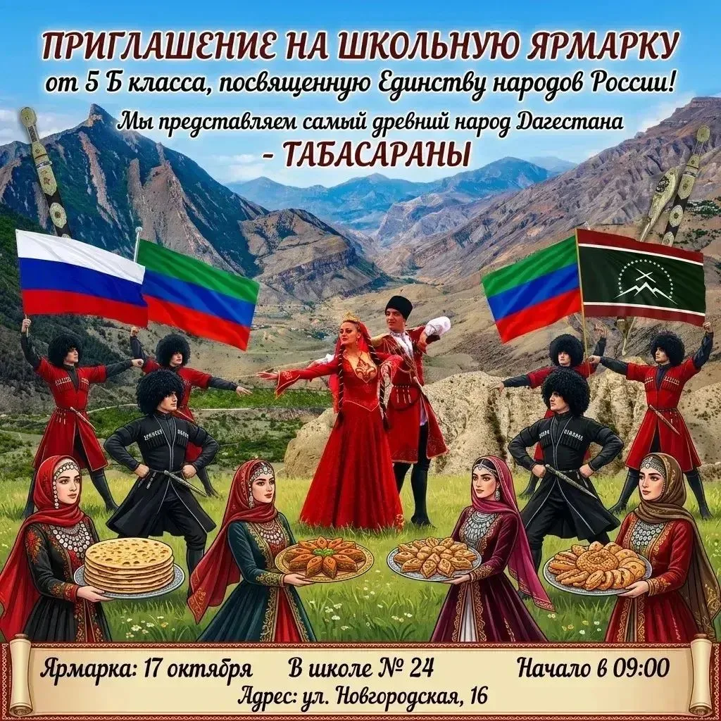 🎉 Приглашение на ярмарку от 5 «Б» класса! 🎉