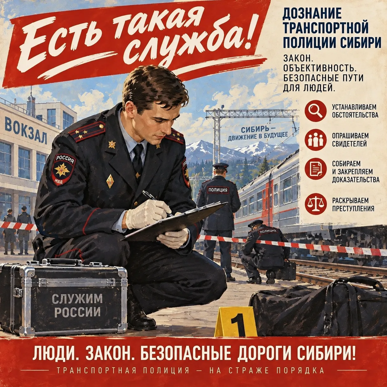 👮 В рубрике #ЕстьТакаяСлужба рассказываем о дознавателях транспортной полиции Сибири –...
