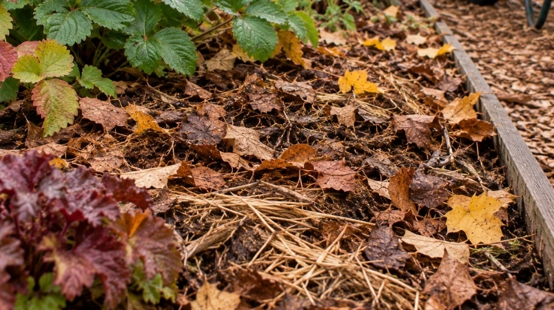 🍂 Мульчу на зиму оставлять можно и нужно — но только здоровую и рыхлую. Она защищает к...