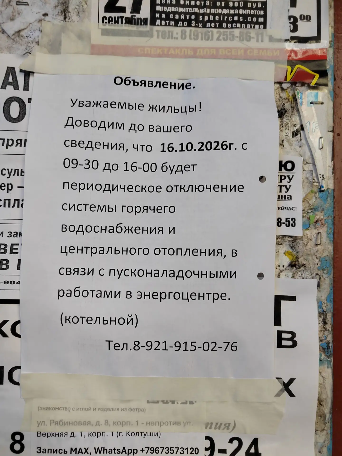 На Верхней 24 объявление