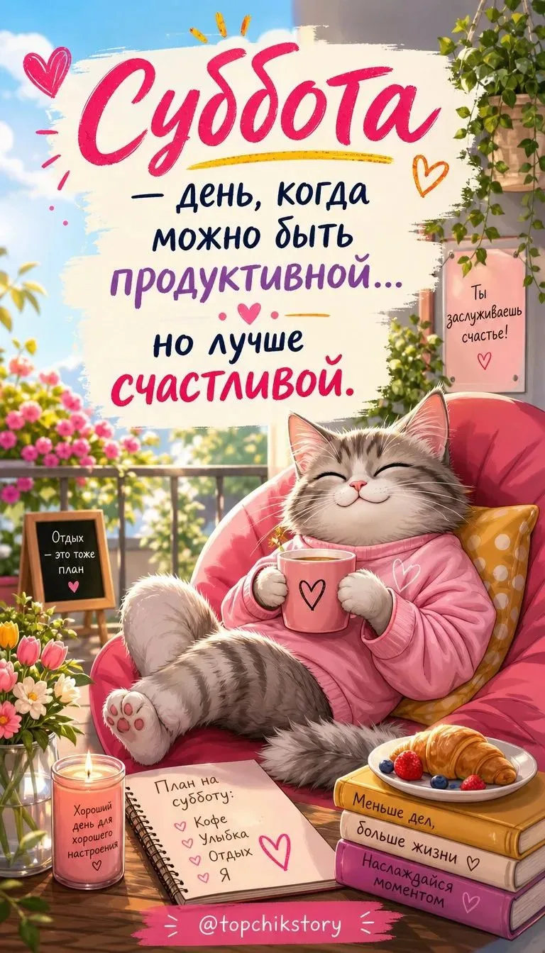 Счастливой субботы 🥰