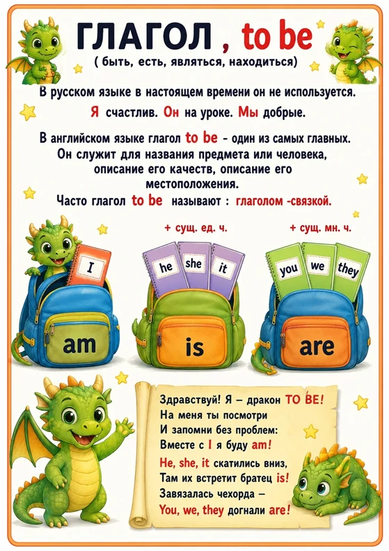 Играем в телефоне 📲 с пользой Глагол to be 3, 5 классам  💚 https://wordwall.net/resou...