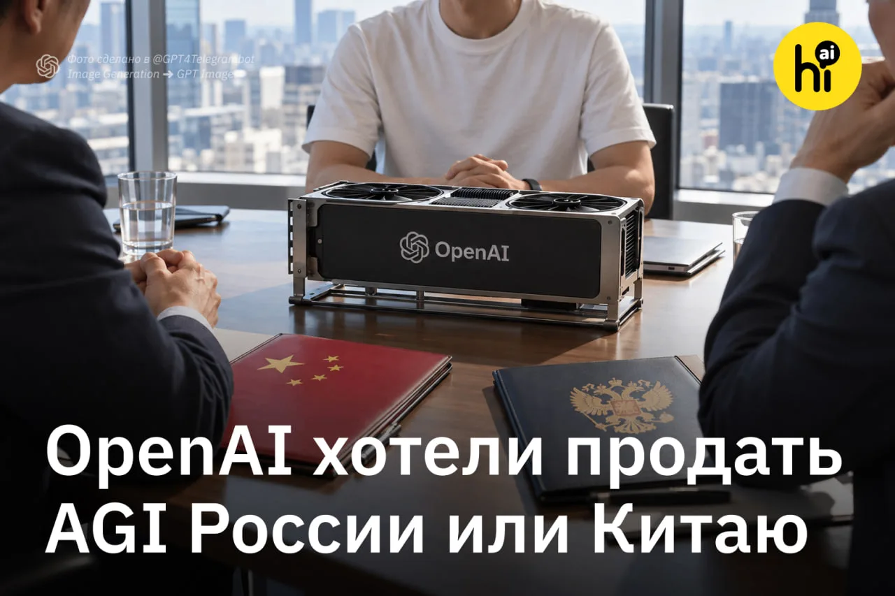 💰 OpenAI хотели продать AGI России или Китаю