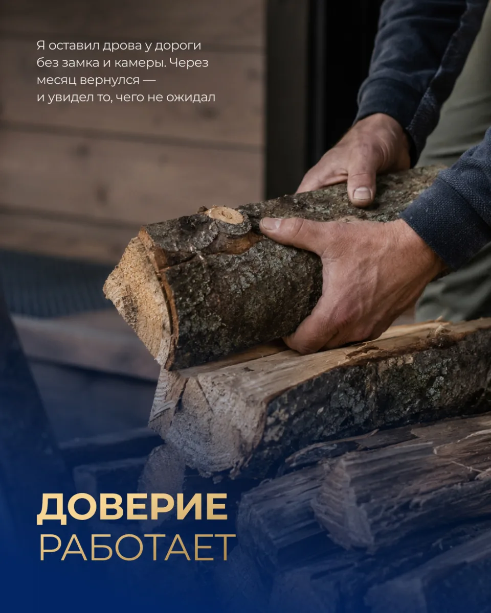 Я сложил дрова прямо у входа на территорию. Там, где их может забрать кто угодно. Рядом...