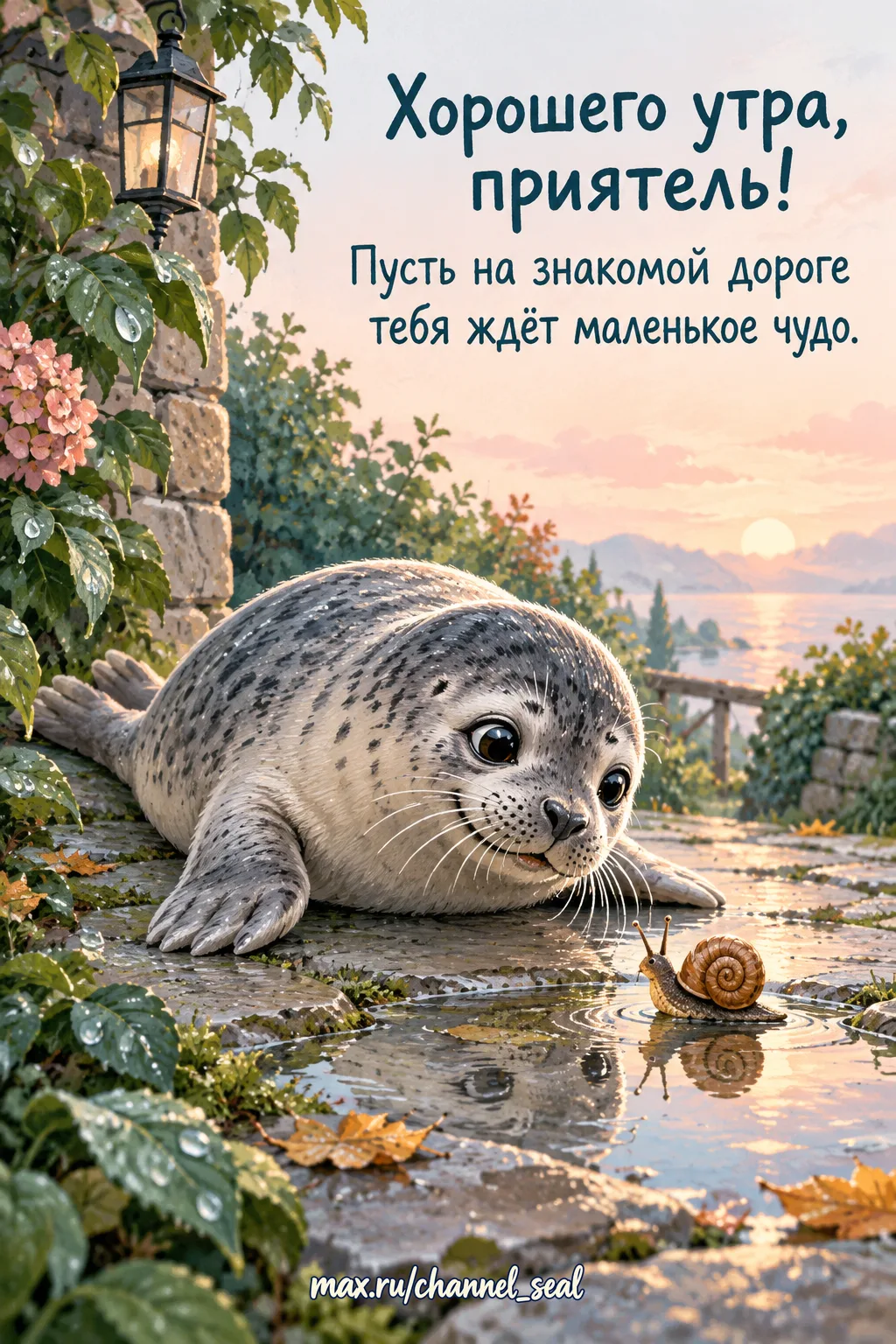 Сегодня утром я выполз на знакомую дорожку между мокрыми кустами — и остановился. Дождь...