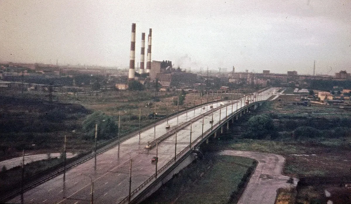 🛣 Путепровод «Автово» на проспекте Маршала Жукова. Ленинград, 1984 год.