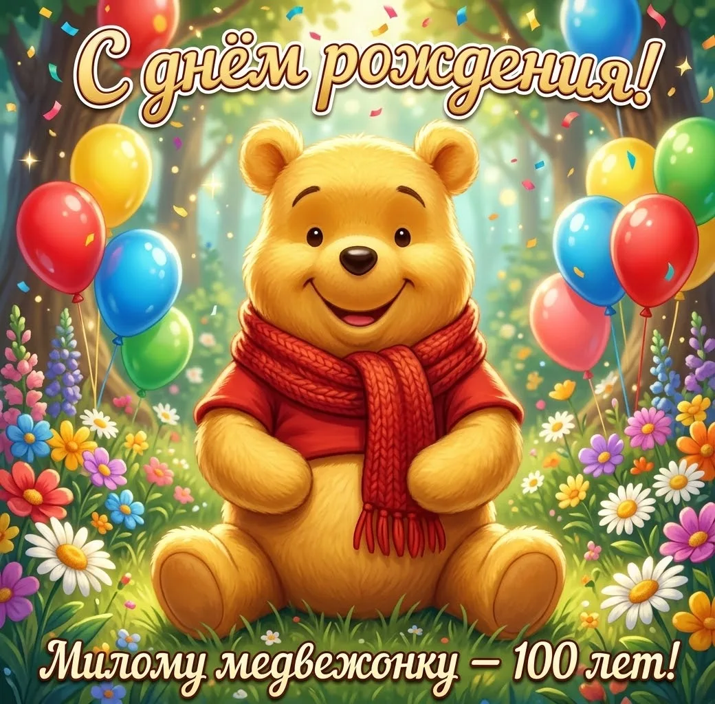 🍯 Винни‑Пуху — 100 лет! 🎉🎂