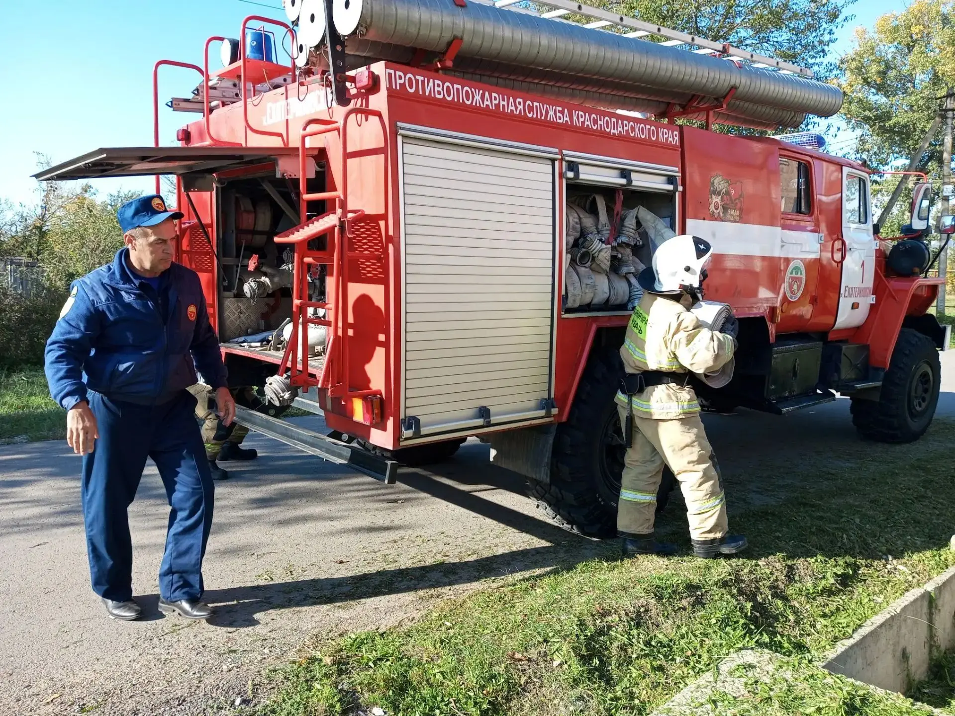 🚒 В школе станицы Федоровской прошло пожарное учение