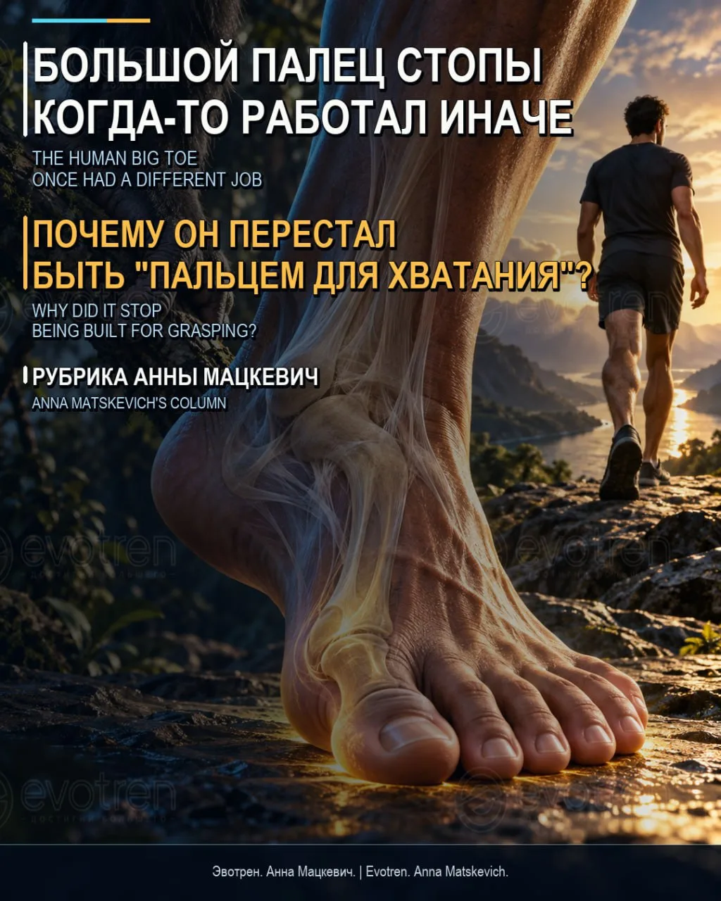 🔥 Почему большой палец стопы у человека перестал быть «большим пальцем руки»