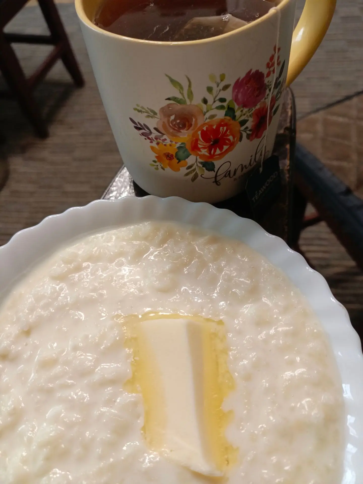 Обедаем рисовой кашей