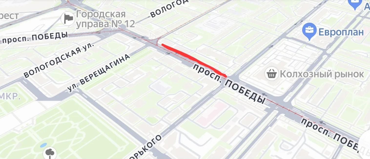 В Череповце ограничили движение на участке проспекта Победы для укладки асфальта.