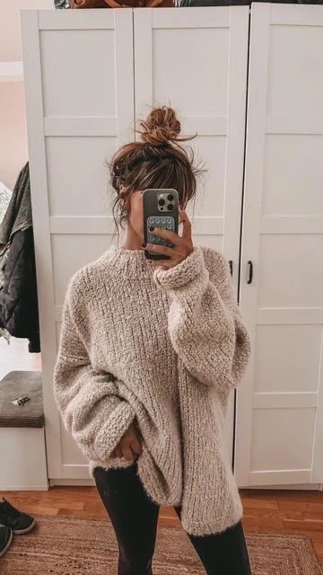 Базовый объемный свитер оверсайз спицами 🧥🍂