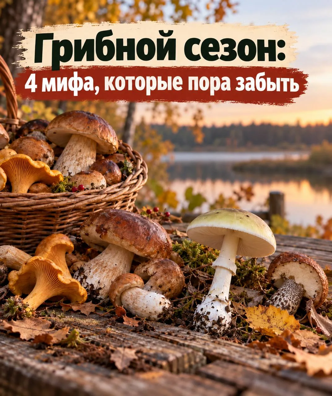 🍄 Грибной сезон: 4 мифа, которые пора забыть