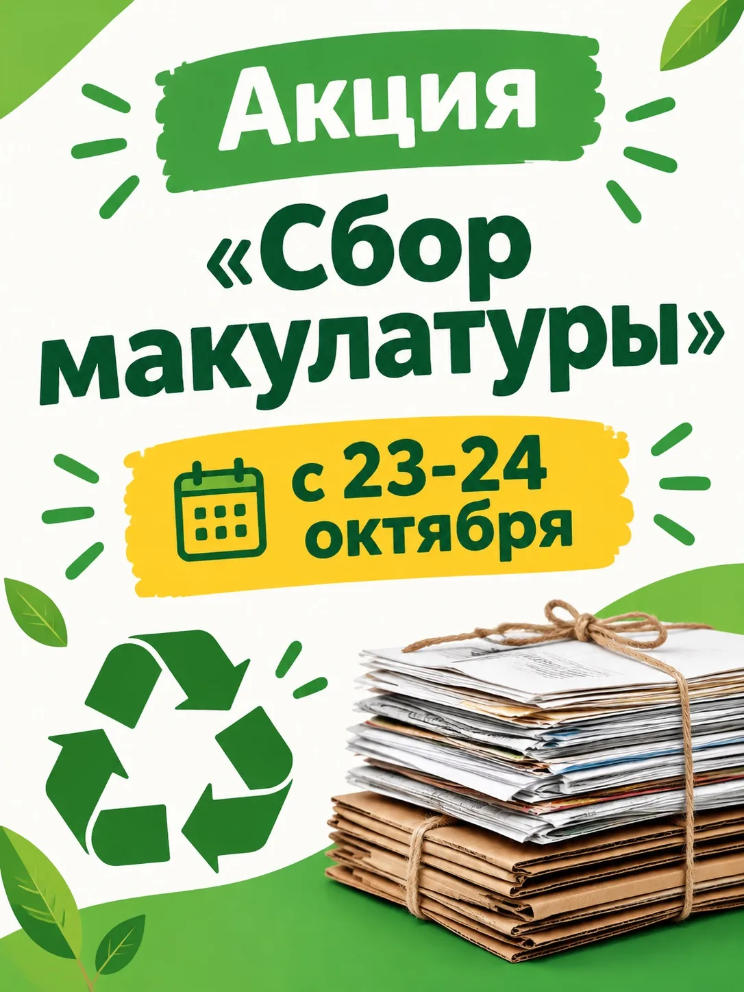 🌳 Акция «Сбор макулатуры»🌳