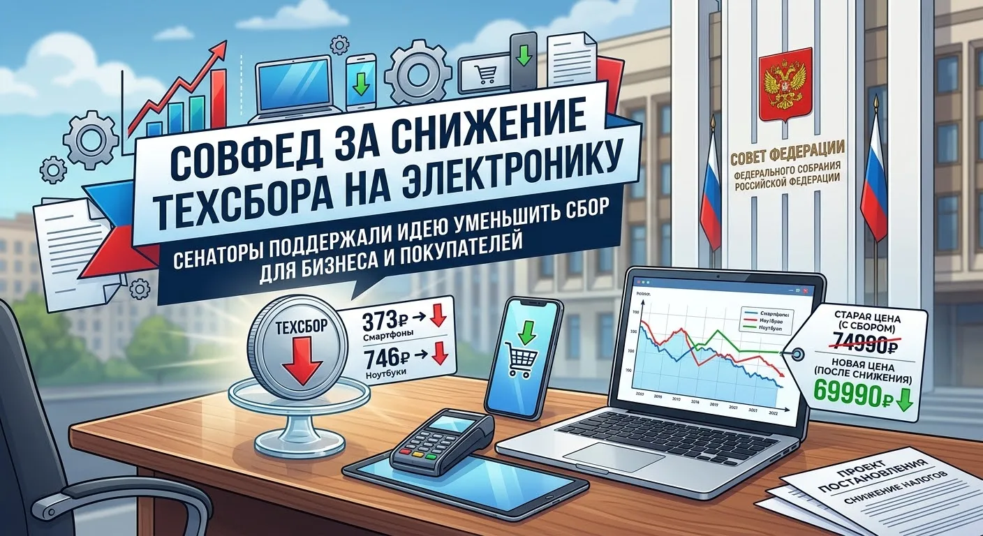 В Совете Федерации поддержали идею снизить новый техсбор на электронику