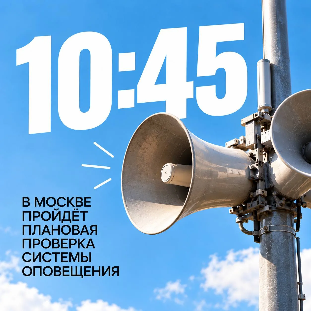⏰ До проверки системы оповещения в Москве осталось немного.