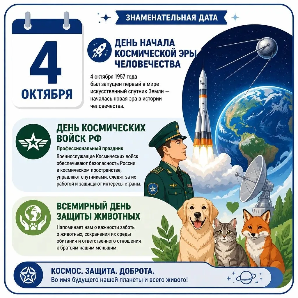 🔹День начала космической эры человечества (памятная дата)
